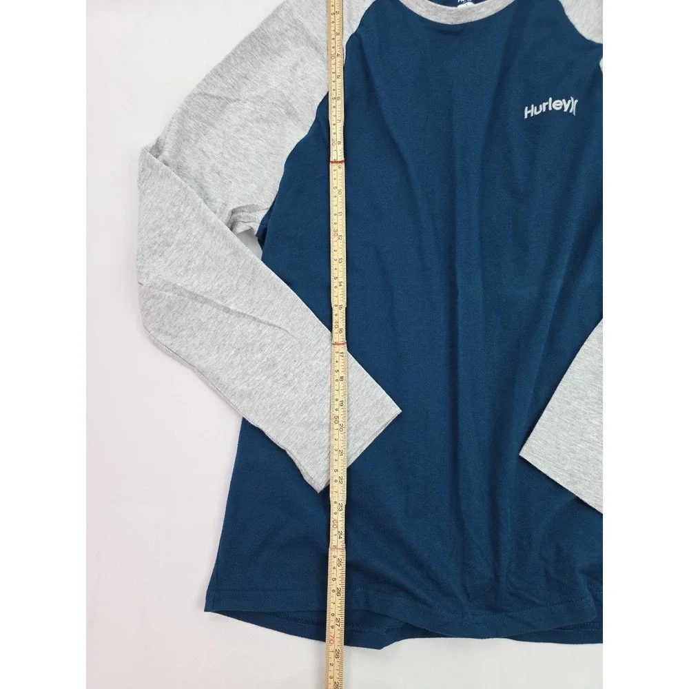 Hurley Shirt Men's Blue-Green/Gray Long Sleeve T-Shirt Size Large - Picture 7 of 14